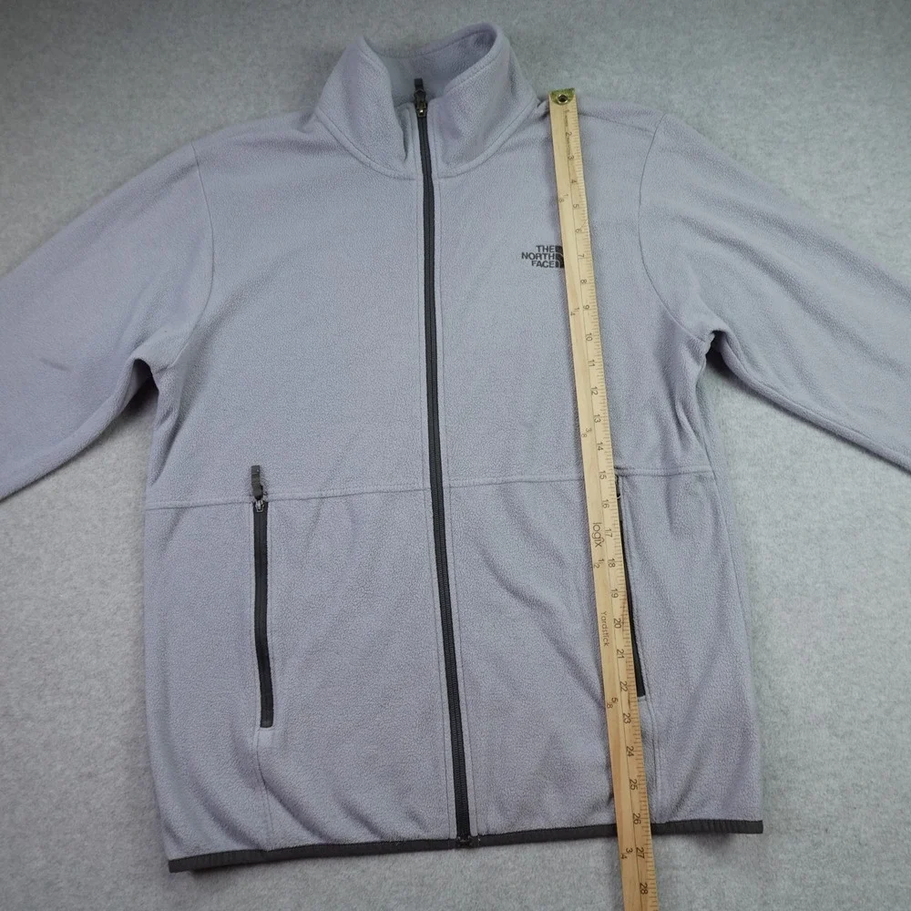 The North Face Jacket Mens Medium Gray Casual Full Zip Fleece Outdoor